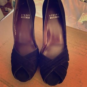 Brand new  Stuart Weitzman black suede pumps. 150